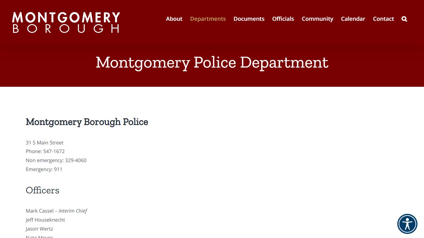 Montgomery Police Department – Montgomery Borough